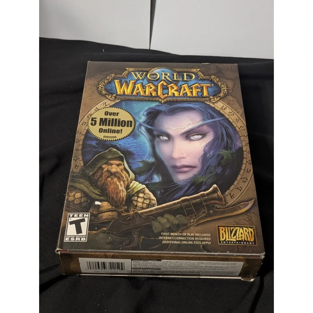 World of Warcraft PC Big Box Original 5 Disc Set Blizzard 2004 WoW Box Only